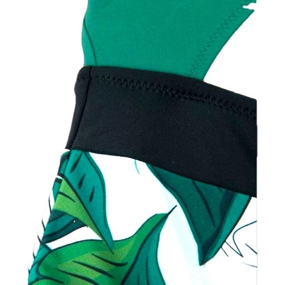 Cupshe Tropical Cut-Out One-Piece Swimsuit NWT Green Size Small - Picture 10 of 12